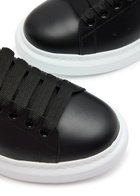 Alexander McQueen Oversized Black Leather Sneakers, Sneakers, Black