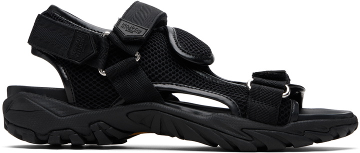 Photo: Maison Kitsuné Black Mesh Sandals
