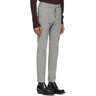 AMI Alexandre Mattiussi Black and Off-White Gingham Cigarette Trousers