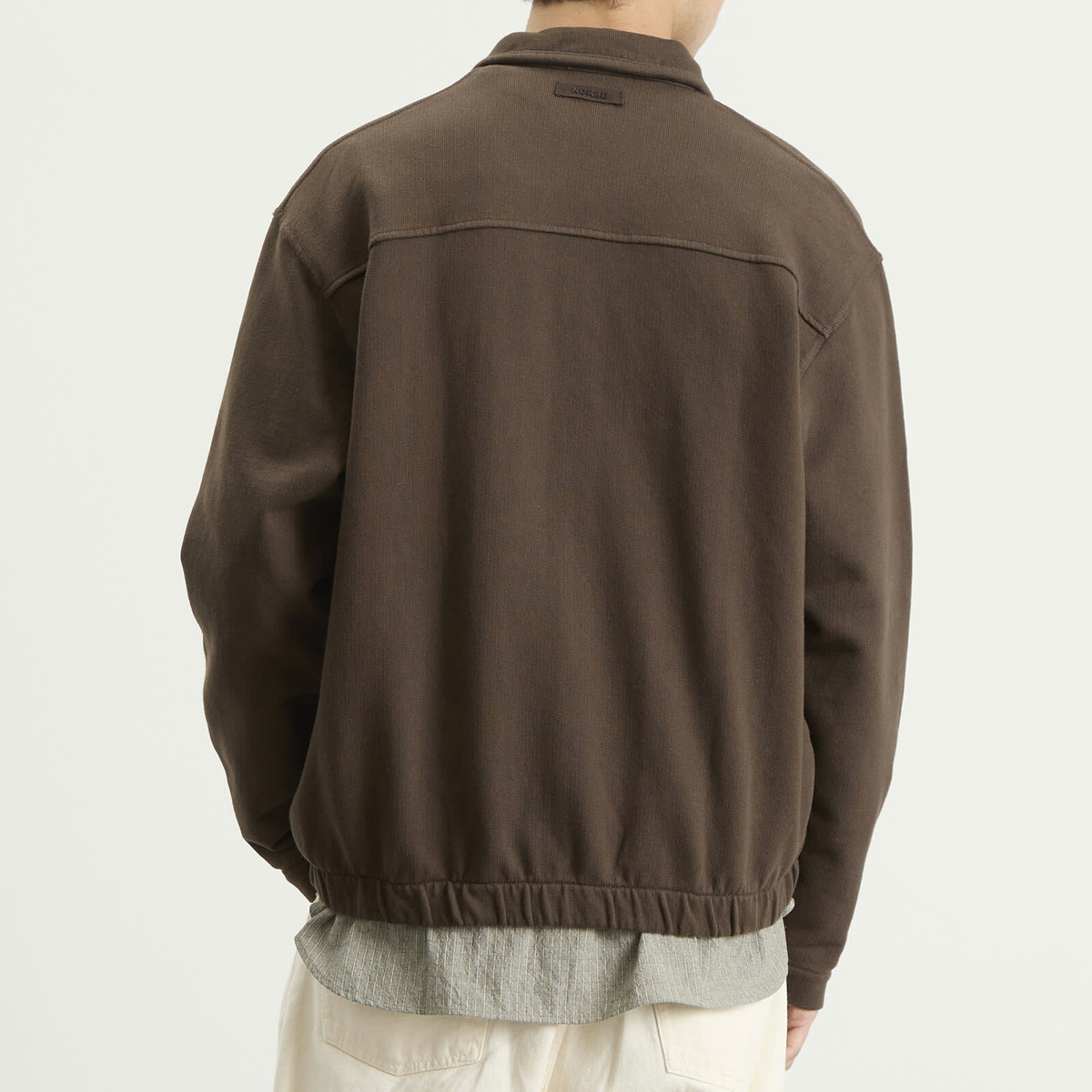 Norse Projects Men's Hornidal Relaxed Track Jacket in Delicioso Brown