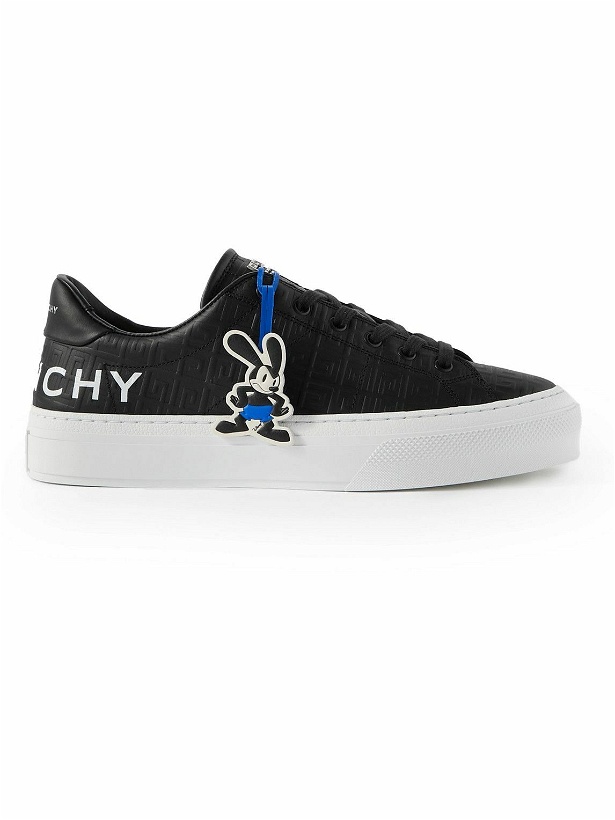 Photo: Givenchy - Disney Oswald City Sport Debossed Leather Sneakers - Black