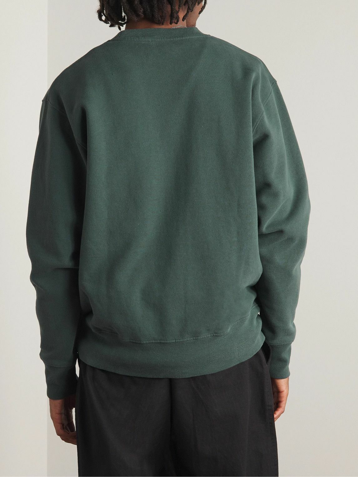 Norse Projects - Arne Logo-Appliquéd Recycled-Cotton Jersey Sweatshirt -  Green Norse Projects