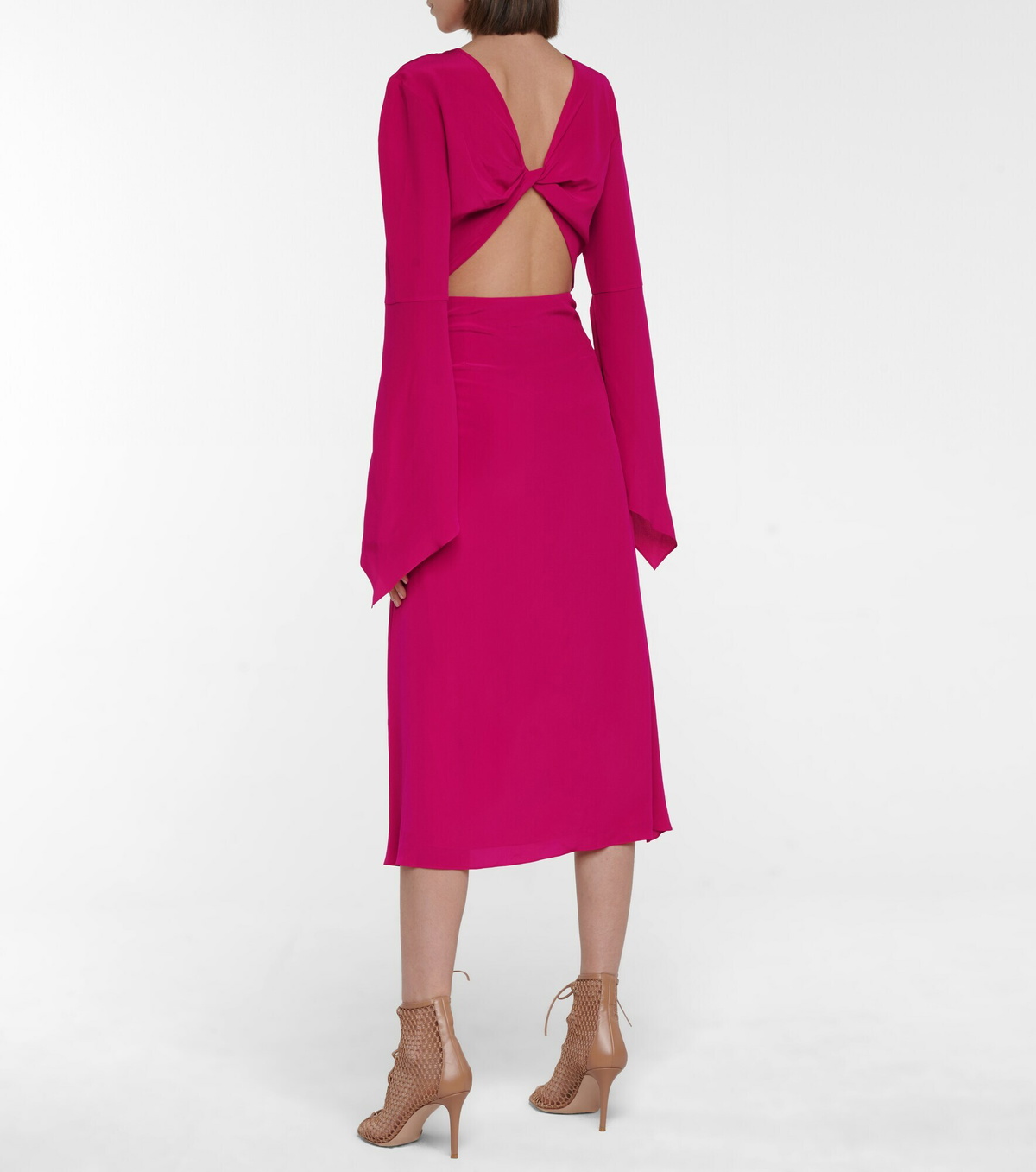 Victoria Beckham - Open-back silk midi dress Victoria Beckham