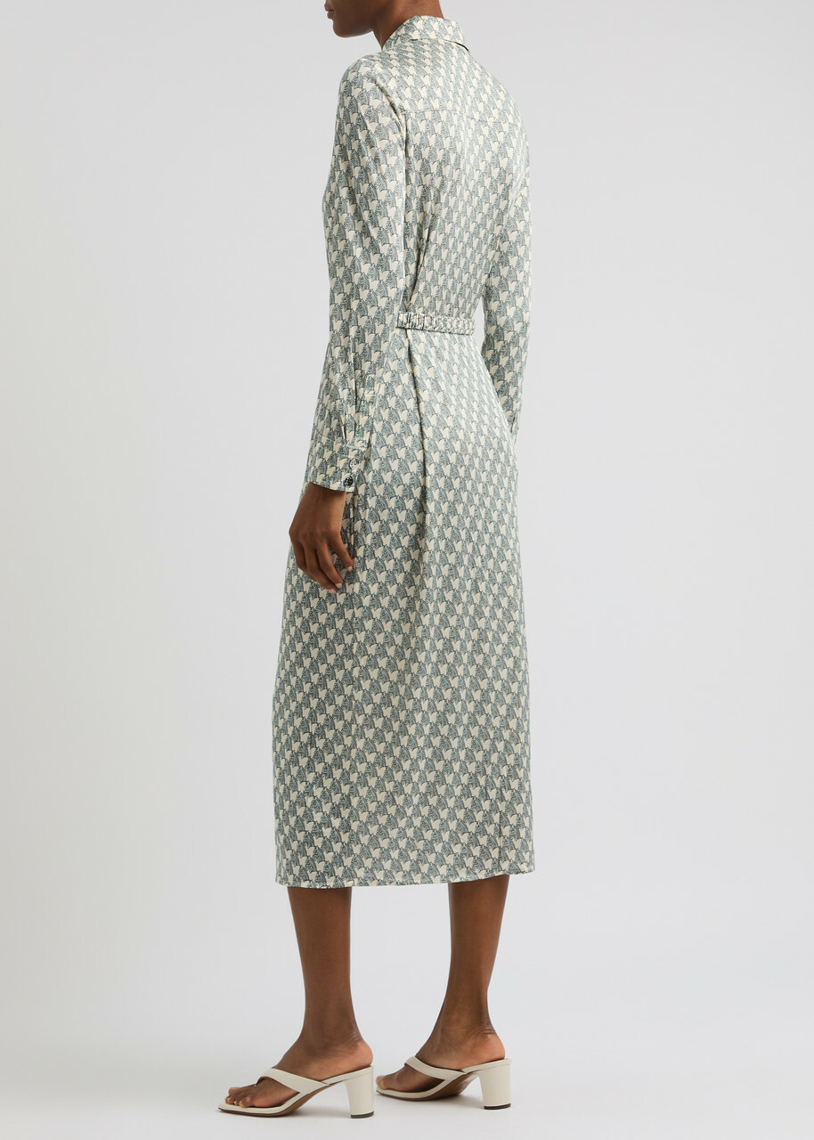 tory burch blue and white dress Tory Burch Size M Blue/White Reptile Designer Dress  Another Season  Consignments