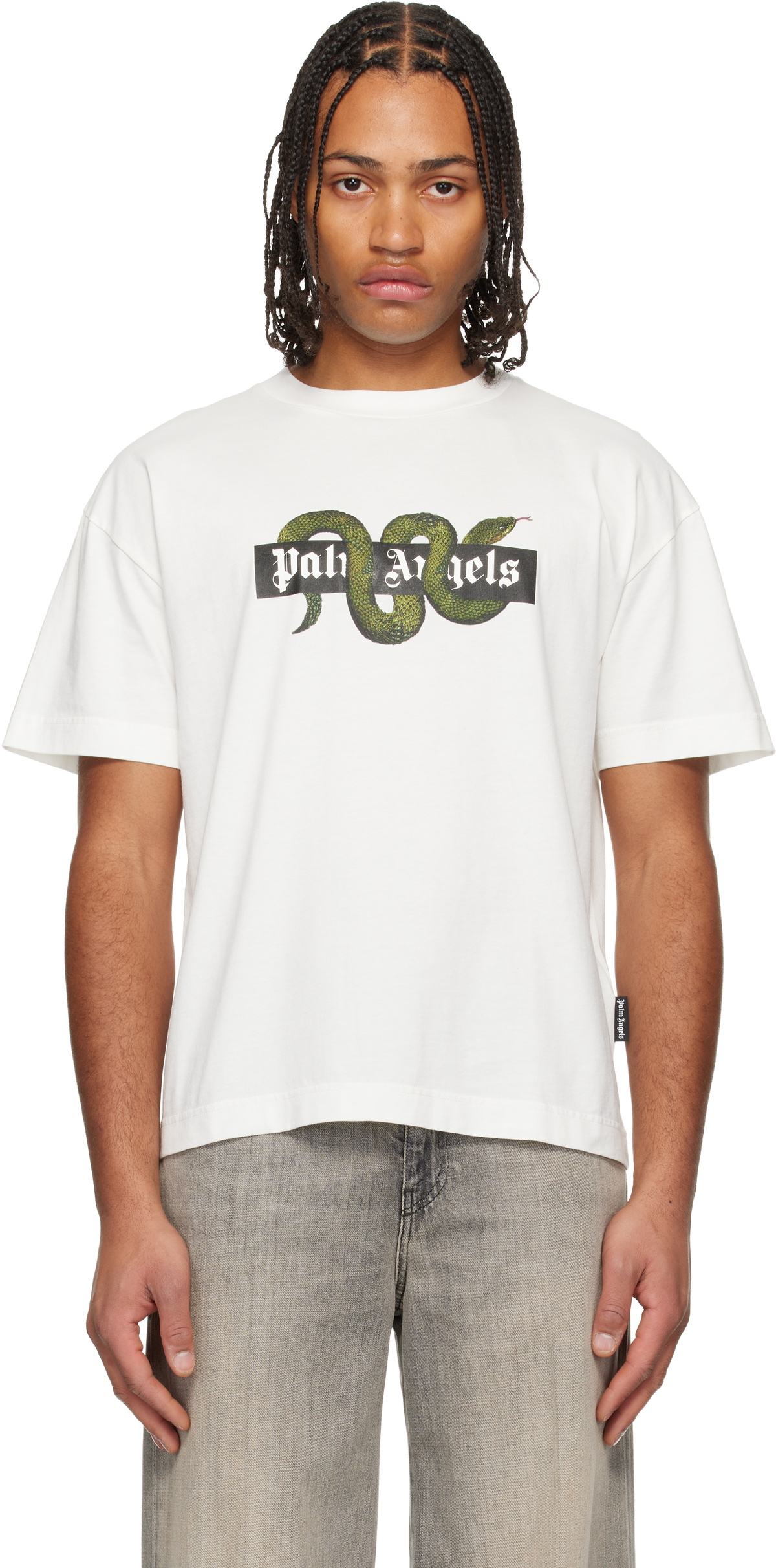 Palm Angels Off-White Snake Logo T-shirt Palm Angels