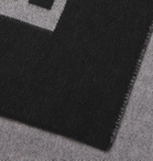 Balenciaga - Reversible Intarsia Wool Scarf - Black