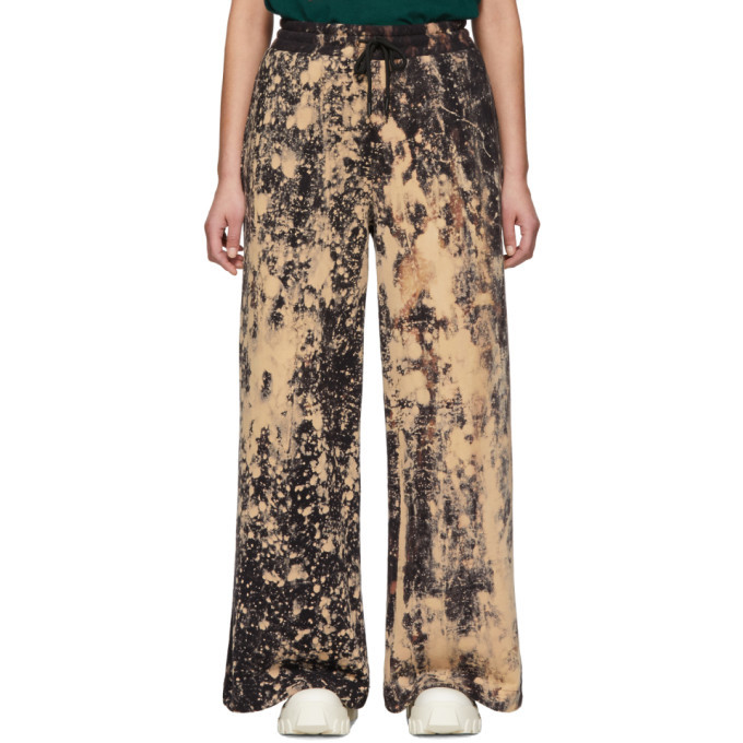 S.R. STUDIO. LA. CA. Black SOTO Hand-Bleached Jogging Lounge Pants