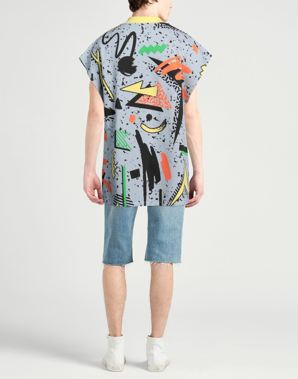 Balmain Mens T-shirt in Grey
