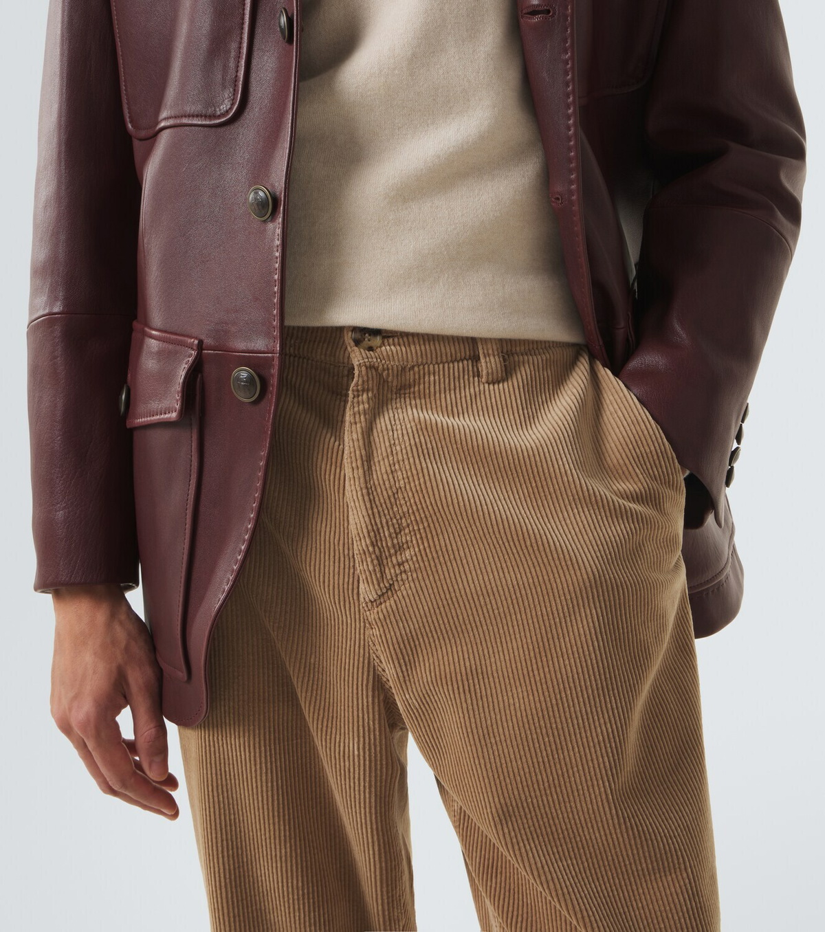 Brunello Cucinelli Cotton corduroy straight pants