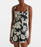 Cala de la Cruz Rami printed linen top