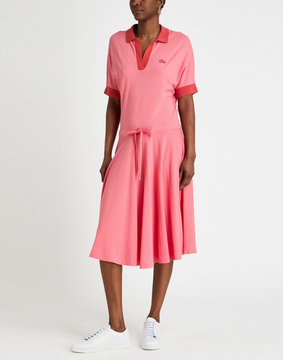 Lacoste Womens Midi dress Coral