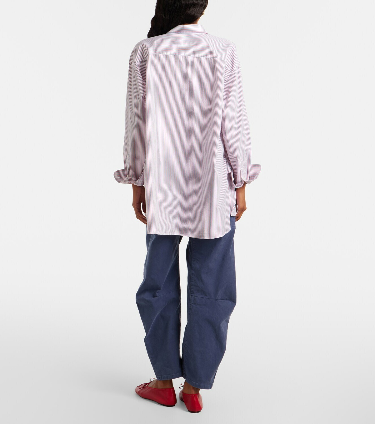 Nili Lotan Shon cotton barrel-leg pants