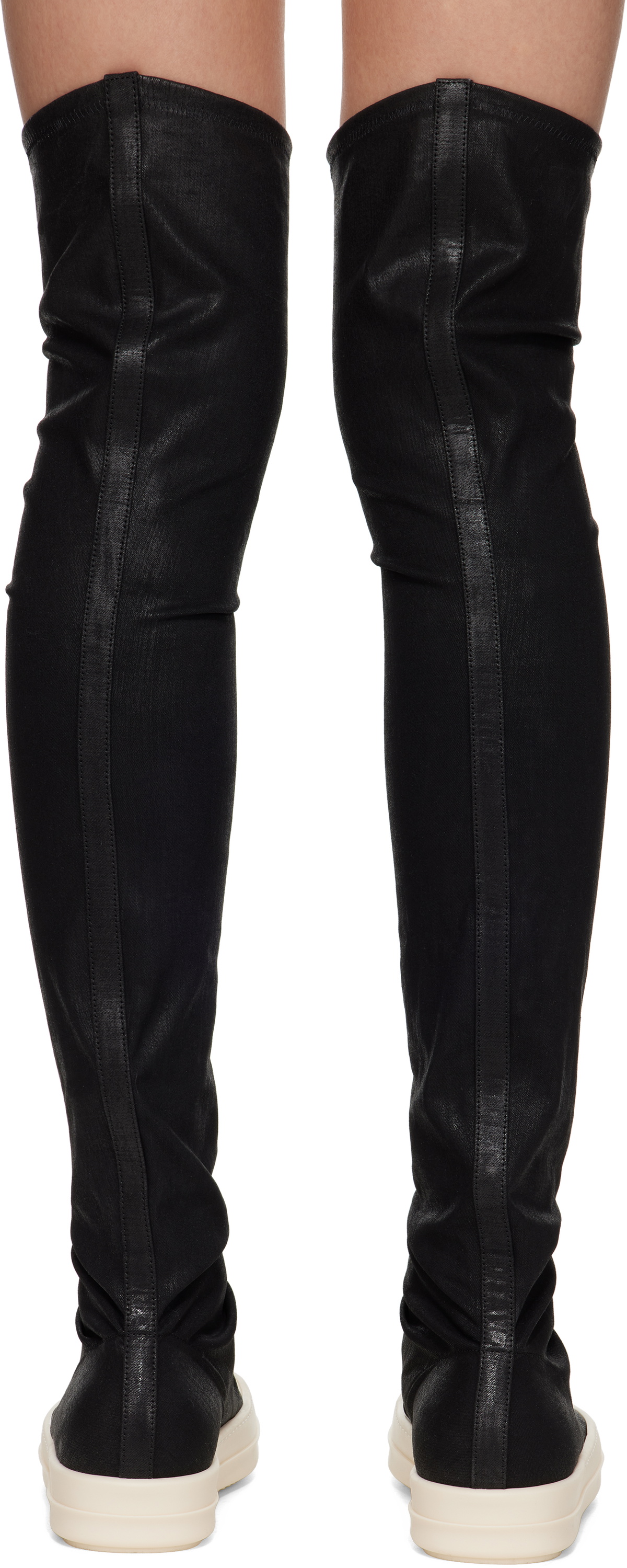 【RICK OWENS】Hollywood High Sock Sneaks サイハイブーツ Rick Owens DRKSHDW Black Hollywood High-Sock Sneaks Tall