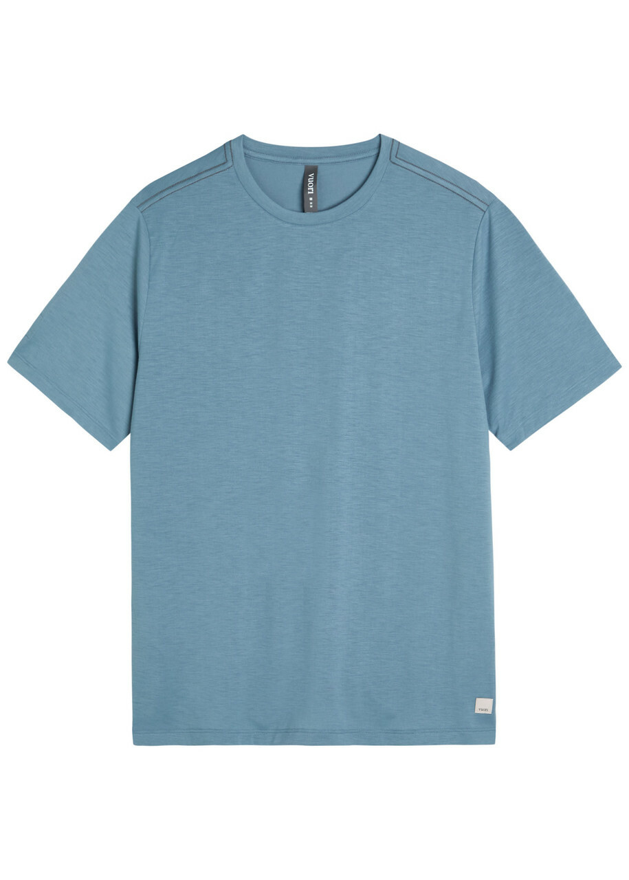 Vuori Current Tech Stretch-jersey T-shirt Blue