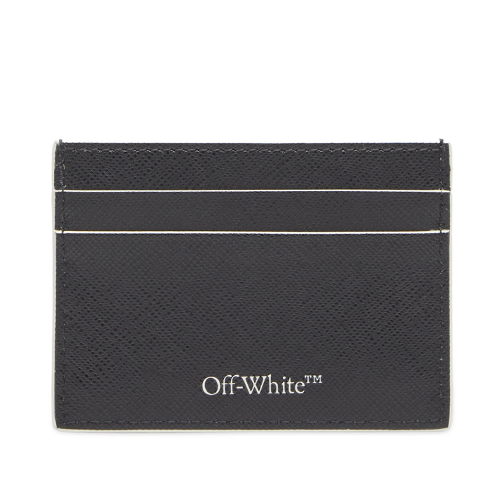 Photo: Off-White Men's OW Print Card Case in White 