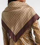 Gucci GG printed silk twill scarf