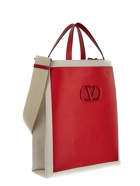 Valentino Garavani V Logo Signature Canvas Shopping Bag