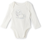 Stella McCartney Baby Seven-Pack White Embroidered Horse Week Bodysuits