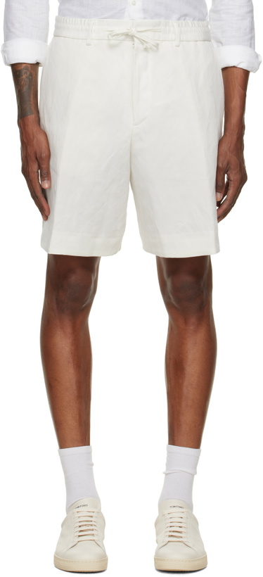 Photo: BOSS Off-White Drawstring Shorts