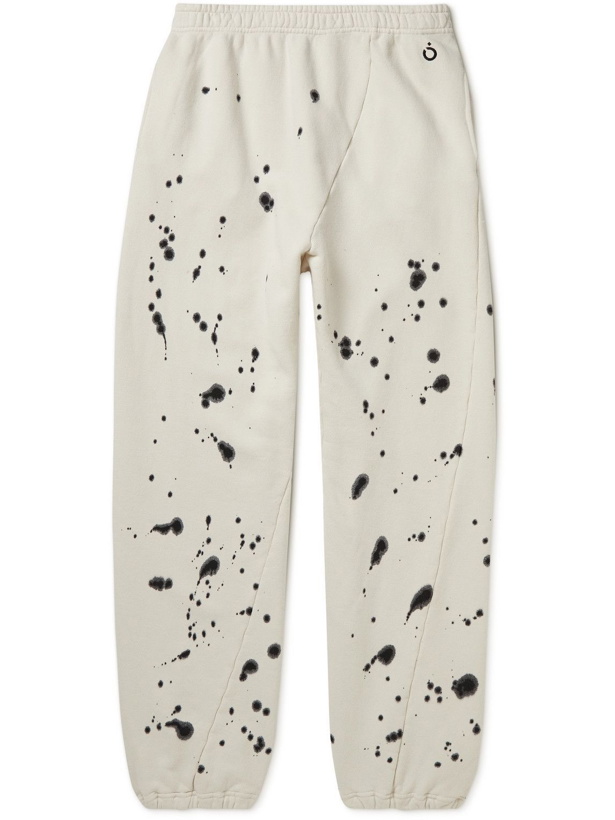 Photo: NOMA t.d. - Tapered Splattered Cotton-Jersey Sweatpants - Neutrals