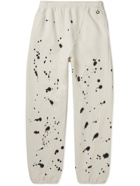 NOMA t.d. - Tapered Splattered Cotton-Jersey Sweatpants - Neutrals