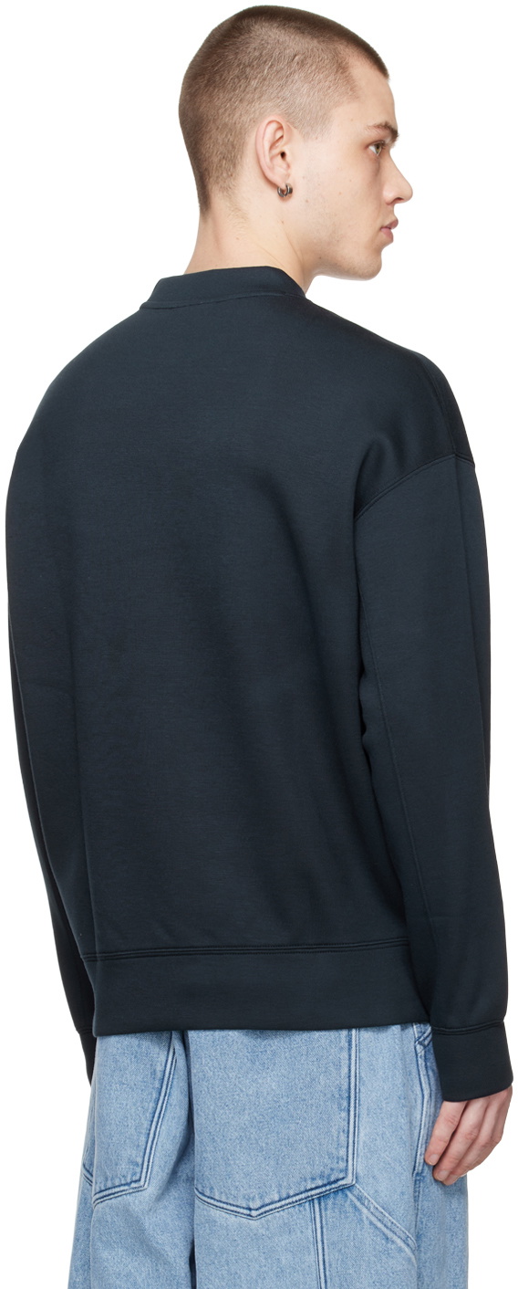Emporio Armani Navy Flocked Sweatshirt