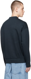 Emporio Armani Navy Flocked Sweatshirt