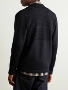 S.N.S. Herning - Fisherman Wool Zip-Up Cardigan - Blue