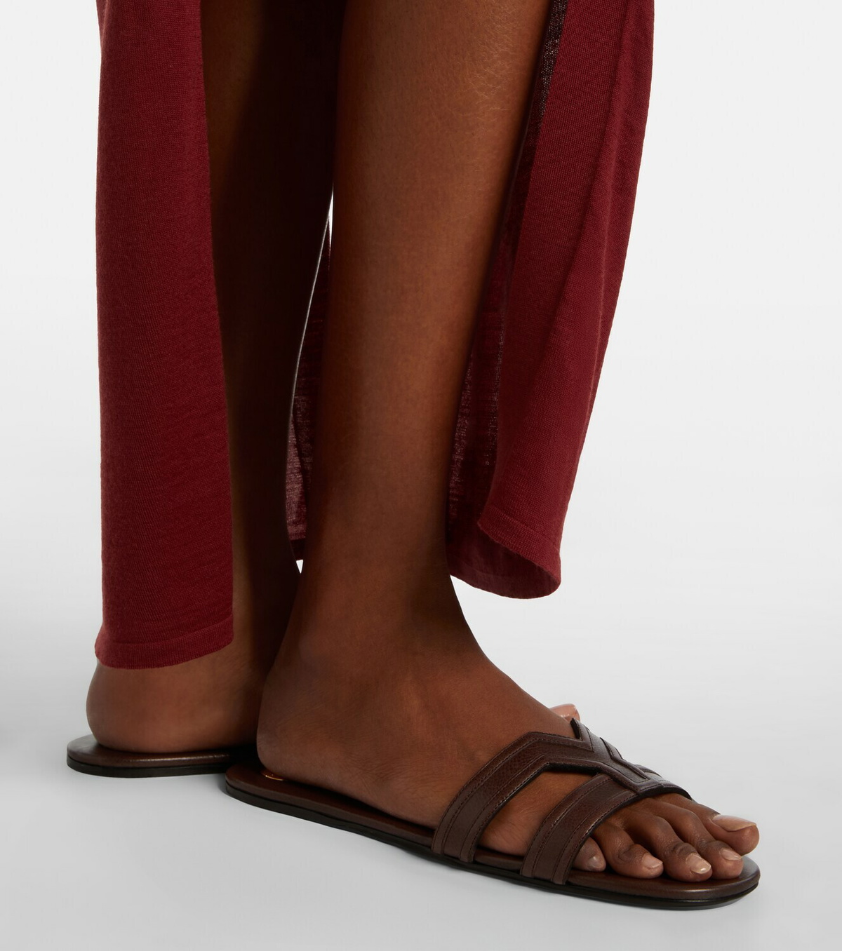 Saint Laurent Mabrouka leather sandals