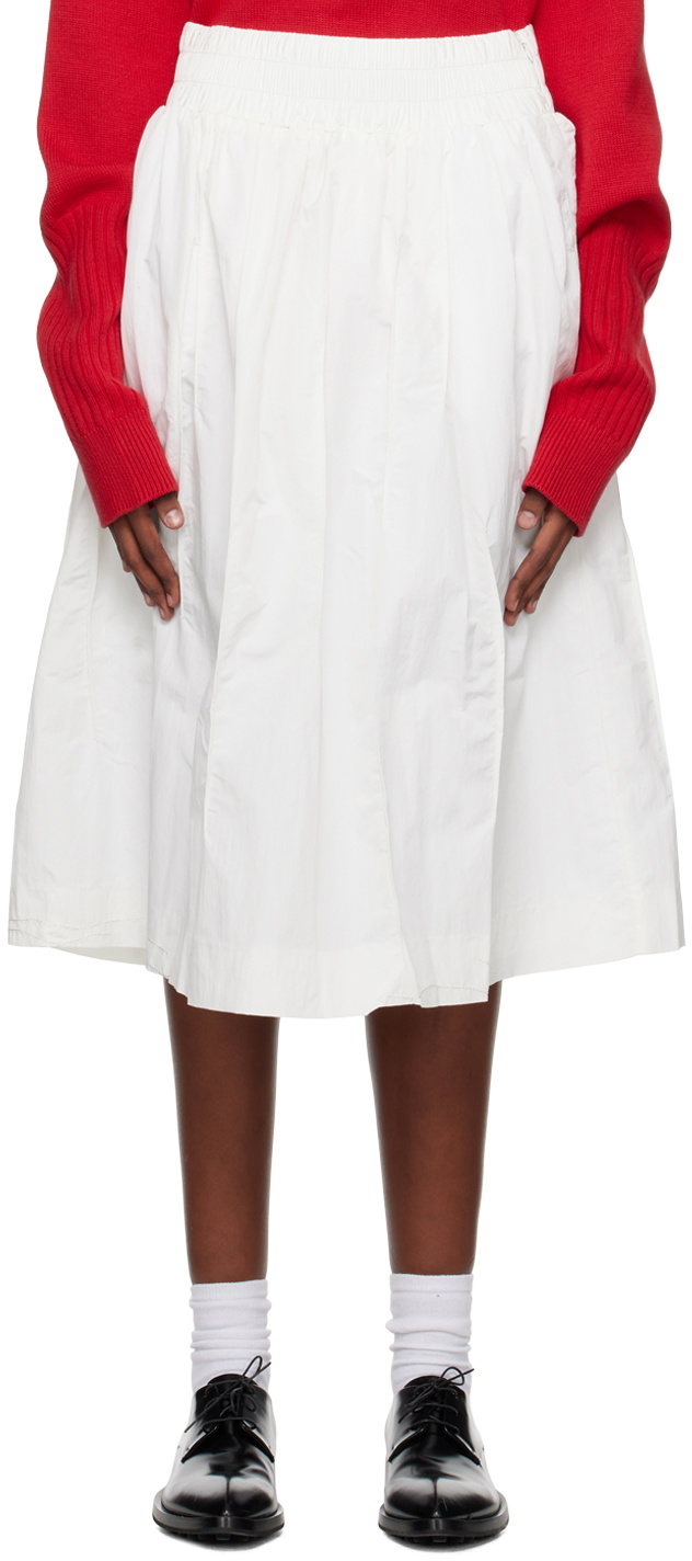 ADER error Off-White Wrinkled Midi Skirt