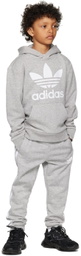 adidas Kids Kids Gray Trefoil Big Kids Hoodie
