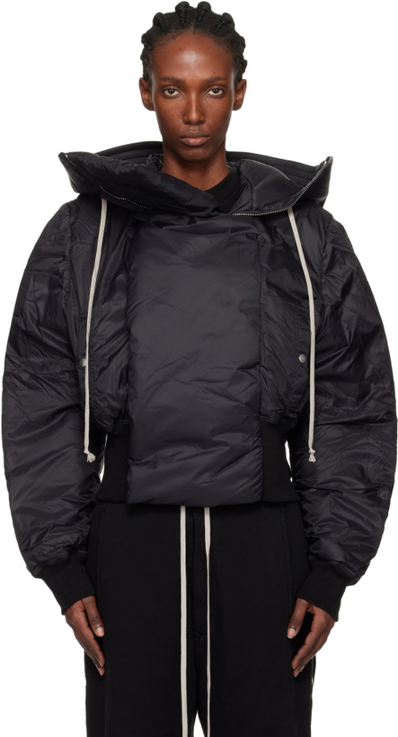 Photo: Rick Owens DRKSHDW Black Concordians Cropped Alice Bomber Jacket