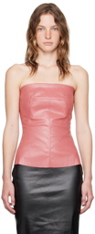 Rick Owens Pink Porterville Bustier Denim Camisole