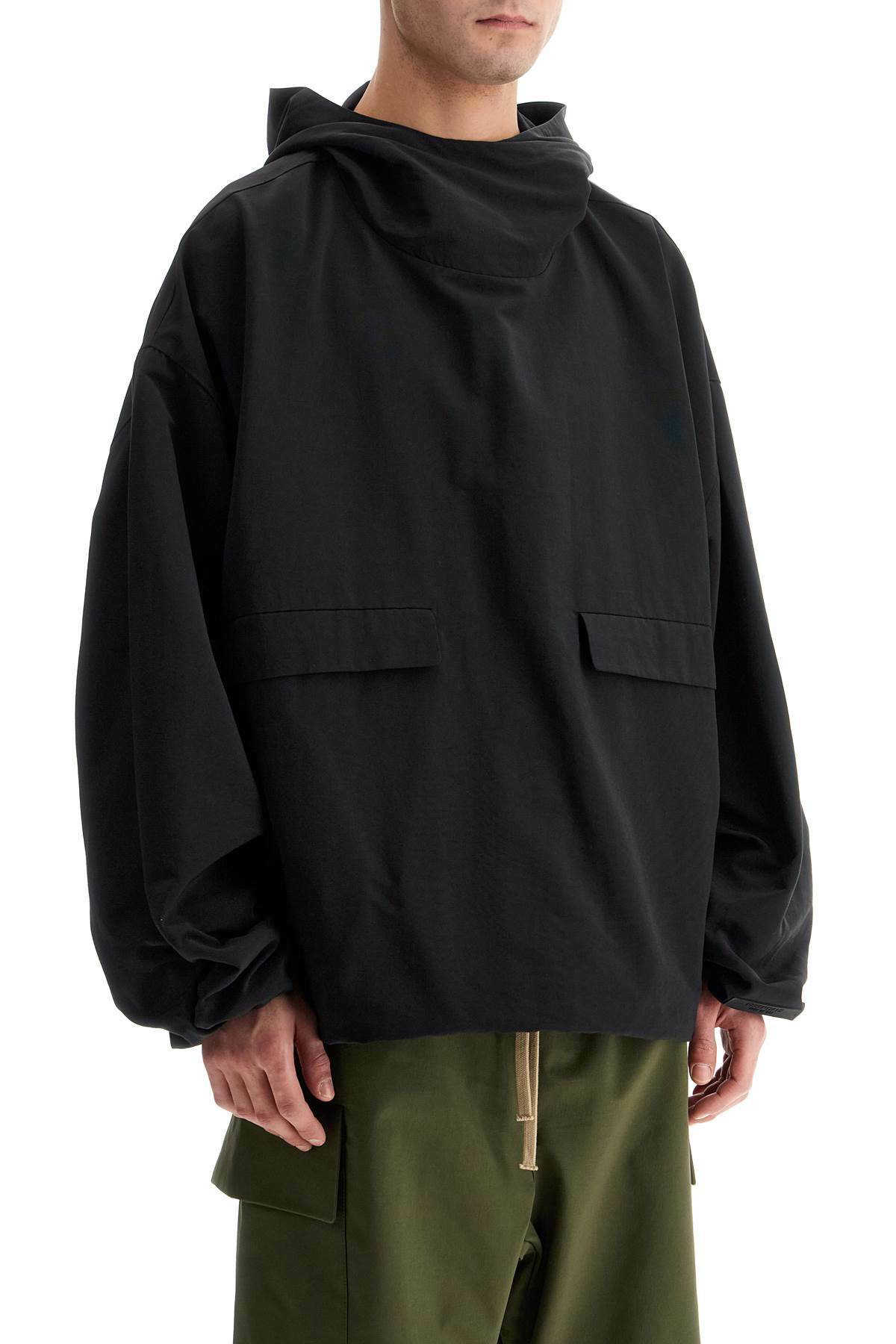 FEAR OF GOD ESSENTIALS military nylon hooded anor Black Fear Of