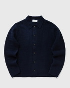 Les Deux Finnegan Knit Shirt Blue Mens Zippers & Cardigan