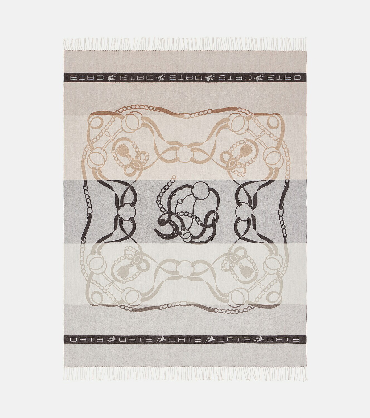 Etro Fringe-trimmed wool jacquard throw
