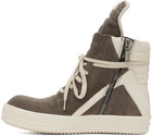 Rick Owens Gray Geobasket Sneakers