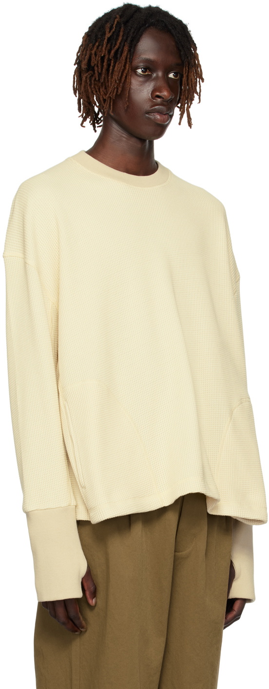 Nicholas Daley Off-White Paneled Long Sleeve T-Shirt