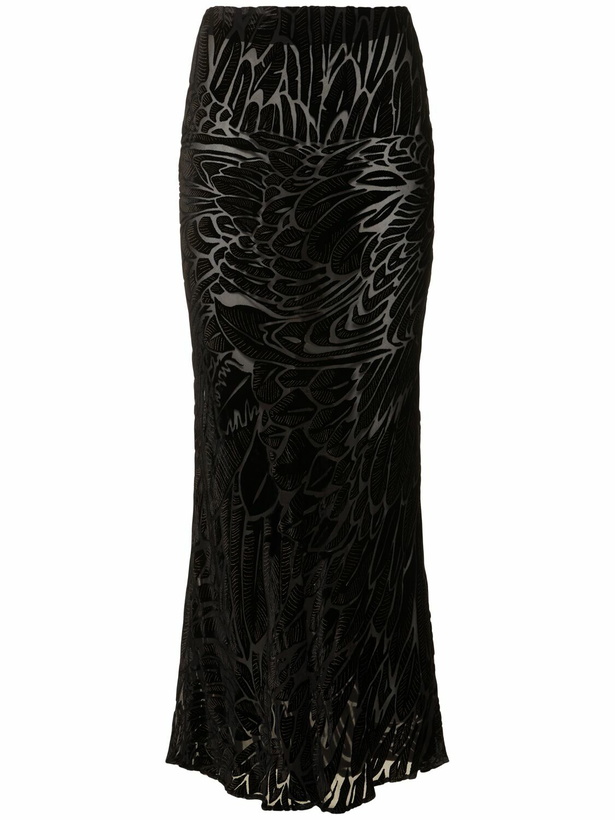 Photo: ROBERTO CAVALLI Velvet Devoré Long Skirt