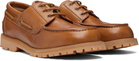 Studio Nicholson Tan Guston Leather Boat Shoes