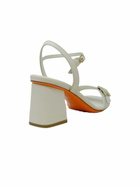 Santoni White Leather Sandal