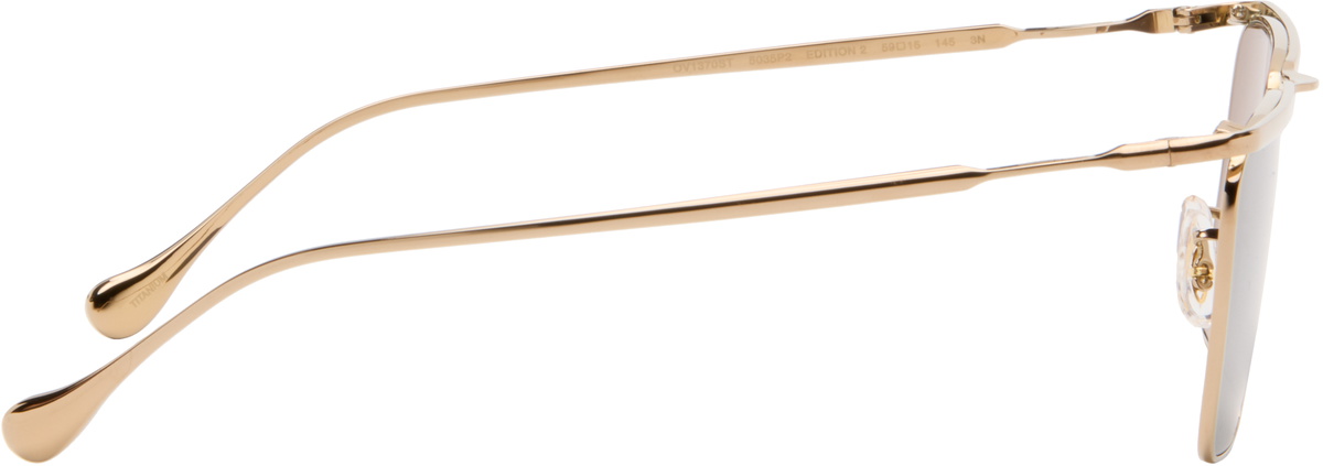 Jil Sander Gold Oliver Peoples 'Edition 2' Wireframe Sunglasses