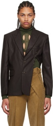 Situationist Brown Wool Blazer