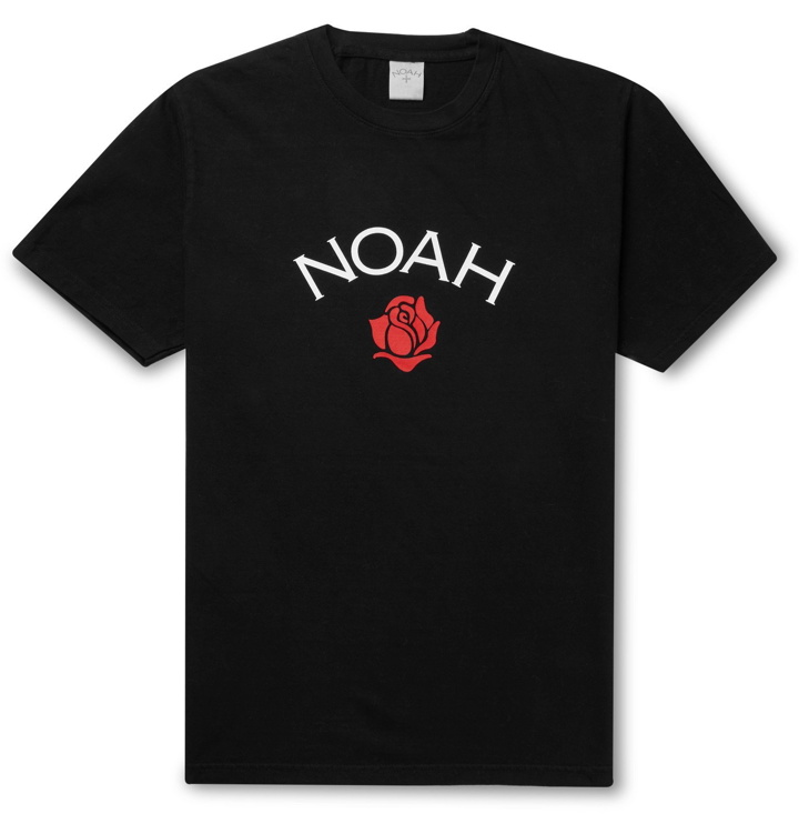 Photo: Noah - Logo-Print Recycled Cotton-Jersey T-Shirt - Black