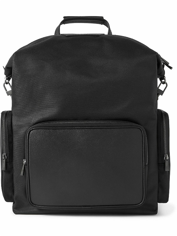 Photo: Serapian - Evoluzione Full-Grain Leather-Trimmed Twill Backpack