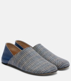 JW Anderson Leather-trimmed slip-on shoes