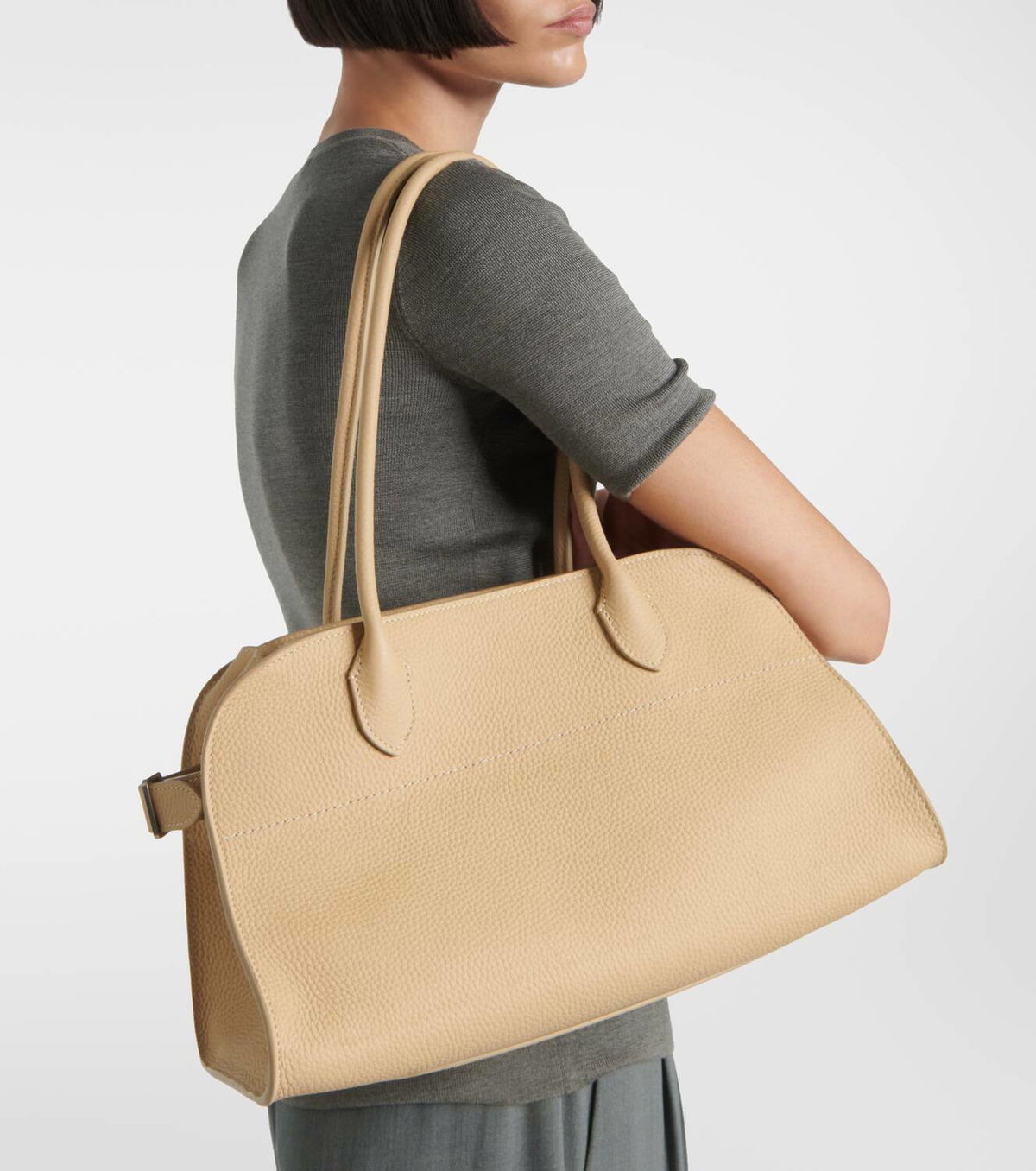 The Row Margaux 12 leather shoulder bag