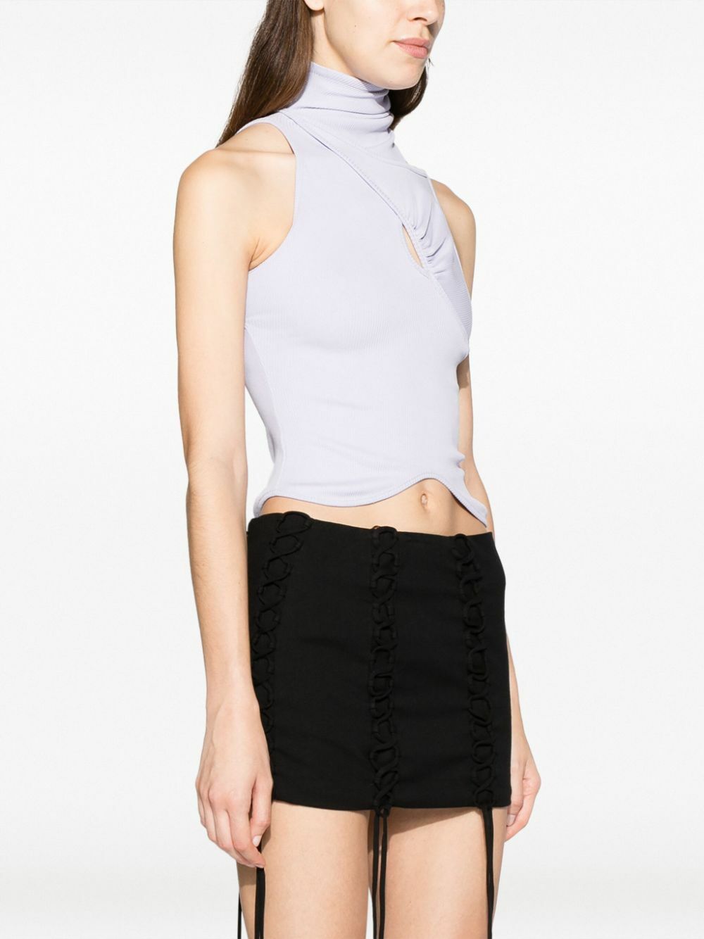Selasi Purple Ricky Asymmetric Tank Top