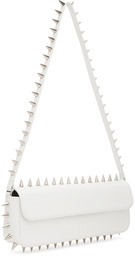 Abra White Spike Baguette Bag