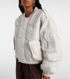 Entire Studios Cropped cotton bomber jacket